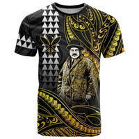 Hawaii Kuhio The Citizen Prince T Shirt Gold Polynesian Tribal Tattoo LT05 Gold - Polynesian Pride