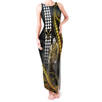 Hawaii Kuhio The Citizen Prince Tank Maxi Dress Gold Polynesian Tribal Tattoo LT05 Women Gold - Polynesian Pride