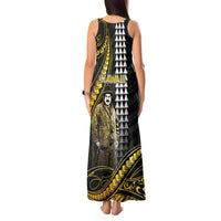 Hawaii Kuhio The Citizen Prince Tank Maxi Dress Gold Polynesian Tribal Tattoo LT05 - Polynesian Pride