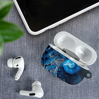 New Zealand Matariki AirPods Case Maori Koru With Humpback Whale Blue LT05 - Polynesian Pride