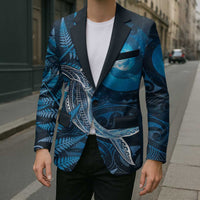 New Zealand Matariki Blazer Maori Koru With Humpback Whale Blue LT05 - Polynesian Pride