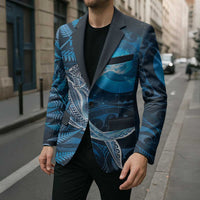 New Zealand Matariki Blazer Maori Koru With Humpback Whale Blue LT05 - Polynesian Pride