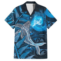 New Zealand Matariki Hawaiian Shirt Maori Koru With Humpback Whale Blue LT05 Blue - Polynesian Pride