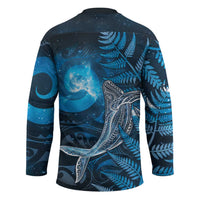 New Zealand Matariki Hockey Jersey Maori Koru With Humpback Whale Blue LT05 - Polynesian Pride