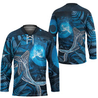 New Zealand Matariki Hockey Jersey Maori Koru With Humpback Whale Blue LT05 - Polynesian Pride