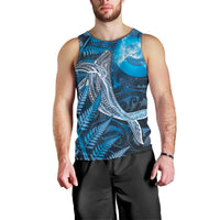 New Zealand Matariki Men Tank Top Maori Koru With Humpback Whale Blue LT05 - Polynesian Pride