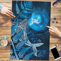 New Zealand Matariki Puzzle Maori Koru With Humpback Whale Blue LT05 Blue - Polynesian Pride