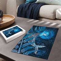 New Zealand Matariki Puzzle Maori Koru With Humpback Whale Blue LT05 - Polynesian Pride