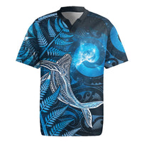 New Zealand Matariki Rugby Jersey Maori Koru With Humpback Whale Blue LT05 Blue - Polynesian Pride