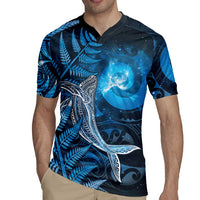 New Zealand Matariki Rugby Jersey Maori Koru With Humpback Whale Blue LT05 - Polynesian Pride