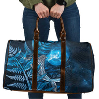 New Zealand Matariki Travel Bag Maori Koru With Humpback Whale Blue