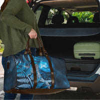 New Zealand Matariki Travel Bag Maori Koru With Humpback Whale Blue