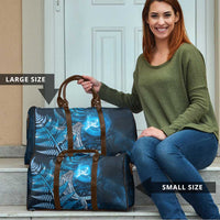 New Zealand Matariki Travel Bag Maori Koru With Humpback Whale Blue