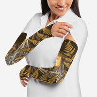 New Zealand Matariki Arm Sleeves Maori Koru With Humpback Whale Gold LT05 - Polynesian Pride