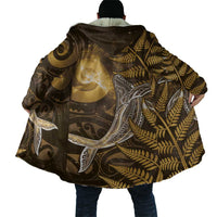 New Zealand Matariki Cloak Maori Koru With Humpback Whale Gold LT05 - Polynesian Pride