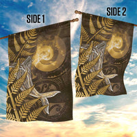 New Zealand Matariki Garden Flag Maori Koru With Humpback Whale Gold LT05 - Polynesian Pride