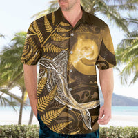 New Zealand Matariki Hawaiian Shirt Maori Koru With Humpback Whale Gold LT05 - Polynesian Pride