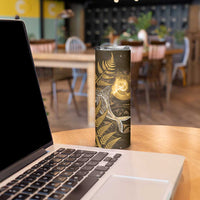 New Zealand Matariki Skinny Tumbler Maori Koru With Humpback Whale Gold