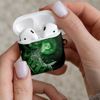New Zealand Matariki AirPods Case Maori Koru With Humpback Whale Green LT05 - Polynesian Pride