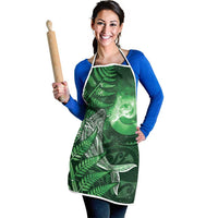 New Zealand Matariki Apron Maori Koru With Humpback Whale Green LT05 - Polynesian Pride