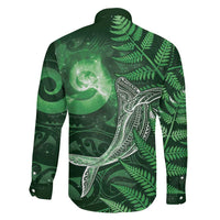New Zealand Matariki Family Matching Tank Maxi Dress and Hawaiian Shirt Maori Koru With Humpback Whale Green