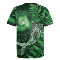 New Zealand Matariki Rugby Jersey Maori Koru With Humpback Whale Green LT05 - Polynesian Pride