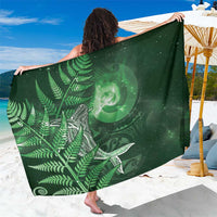 New Zealand Matariki Sarong Maori Koru With Humpback Whale Green LT05 One Size 44 x 66 inches Green - Polynesian Pride