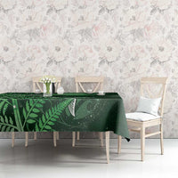 New Zealand Matariki Tablecloth Maori Koru With Humpback Whale Green LT05 - Polynesian Pride