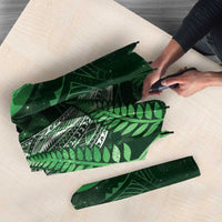 New Zealand Matariki Umbrella Maori Koru With Humpback Whale Green LT05 - Polynesian Pride