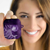 New Zealand Matariki AirPods Case Maori Koru With Humpback Whale Purple LT05 - Polynesian Pride