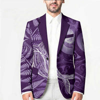 New Zealand Matariki Blazer Maori Koru With Humpback Whale Purple LT05 - Polynesian Pride