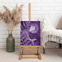 New Zealand Matariki Canvas Wall Art Maori Koru With Humpback Whale Purple LT05 - Polynesian Pride