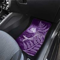 New Zealand Matariki Car Mats Maori Koru With Humpback Whale Purple LT05 - Polynesian Pride