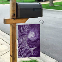 New Zealand Matariki Garden Flag Maori Koru With Humpback Whale Purple LT05 - Polynesian Pride