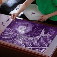 New Zealand Matariki Puzzle Maori Koru With Humpback Whale Purple LT05 - Polynesian Pride