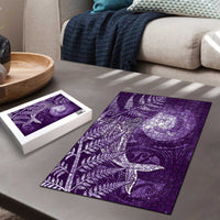 New Zealand Matariki Puzzle Maori Koru With Humpback Whale Purple LT05 - Polynesian Pride
