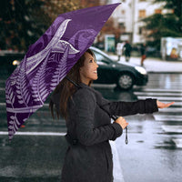 New Zealand Matariki Umbrella Maori Koru With Humpback Whale Purple LT05 - Polynesian Pride