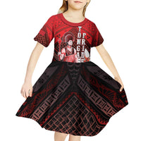 The First King Of Tonga Kid Short Sleeve Dress Tongan Pride LT05 - Polynesian Pride