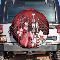 The First King Of Tonga Spare Tire Cover Tongan Pride LT05 Red - Polynesian Pride