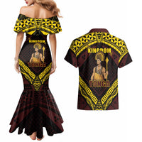 Tonga First King Couples Matching Mermaid Dress and Hawaiian Shirt Ahoeitu Know Your Roots LT05 - Polynesian Pride