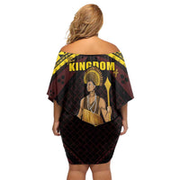 Tonga First King Family Matching Off Shoulder Short Dress and Hawaiian Shirt Ahoeitu Know Your Roots