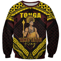 Tonga First King Sweatshirt Ahoeitu Know Your Roots LT05 Unisex Maroon - Polynesian Pride