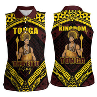 Tonga First King Women Sleeveless Polo Shirt Ahoeitu Know Your Roots