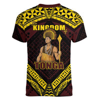 Tonga First King Women V-Neck T-Shirt Ahoeitu Know Your Roots