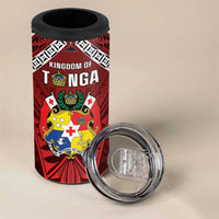 Tonga Emancipation Day 4 in 1 Can Cooler Tumbler Tongan Kupesi Pattern LT05 - Polynesian Pride