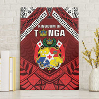 Tonga Emancipation Day Canvas Wall Art Tongan Kupesi Pattern LT05 Without Frame Red - Polynesian Pride