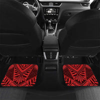 Tonga Emancipation Day Car Mats Tongan Kupesi Pattern LT05 Set 2pcs - Back Red - Polynesian Pride