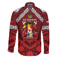 Tonga Emancipation Day Family Matching Long Sleeve Bodycon Dress and Hawaiian Shirt Tongan Kupesi Pattern