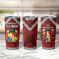 Tonga Emancipation Day Tumbler Cup Tongan Kupesi Pattern