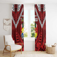 Tonga Emancipation Day Window Curtain Tongan Kupesi Pattern